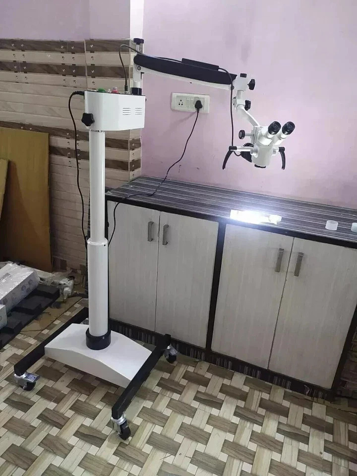 Surgical ENT Microscope with 3 step Magnifications - White Colour