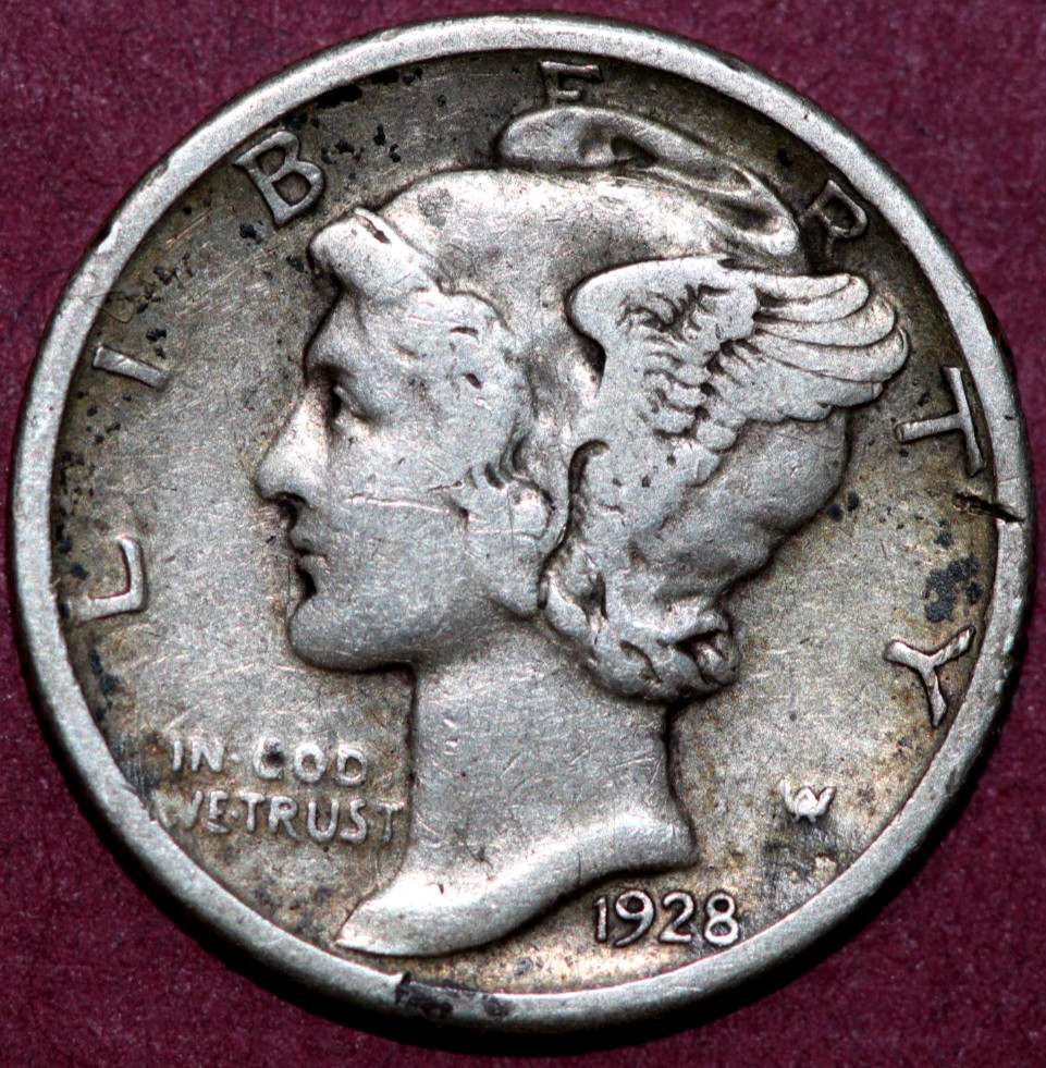 1928      Mercury Dime             17.8mm