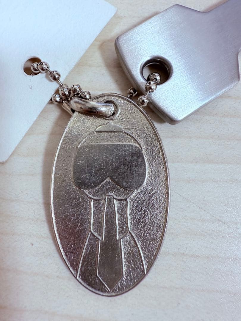 Fendi USB Flash Drive Keychain 3.74GB Silver Karl Lagerfeld Auth