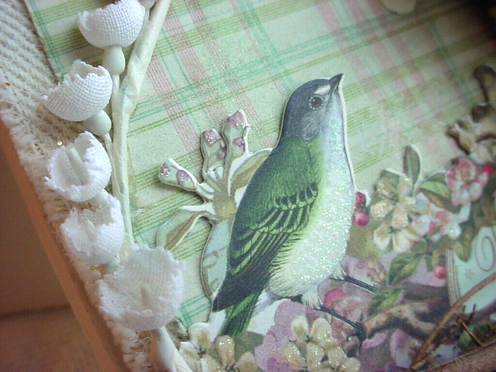 Handcrafted Trinket Keepsake Box Bird Motif Embellished