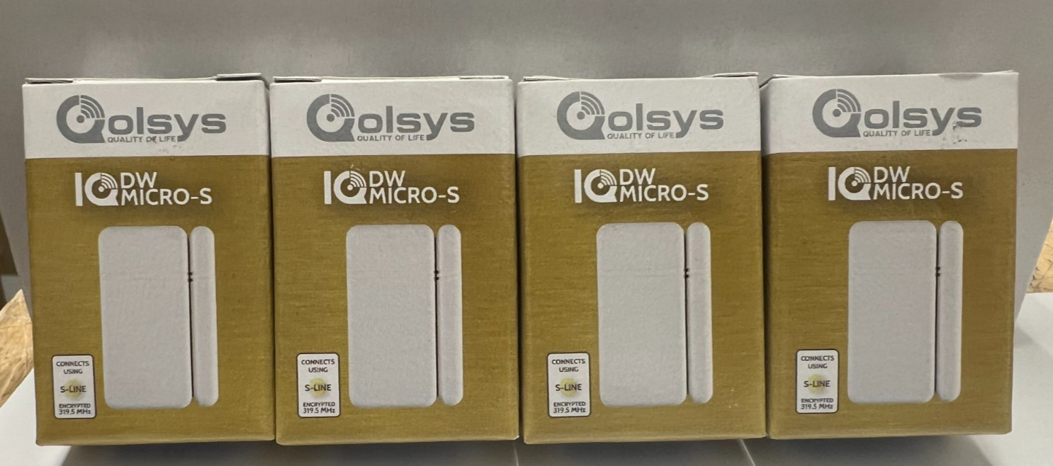 Set of 4 Qolsys QS1132-840 Wireless Door Window Transmitter Sensor iQ2+ iQ4 Whit