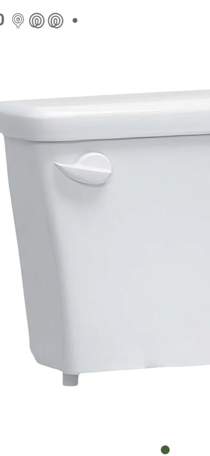 Western Pottery T8ULF-HP White Tank 1.2 Gal 12"