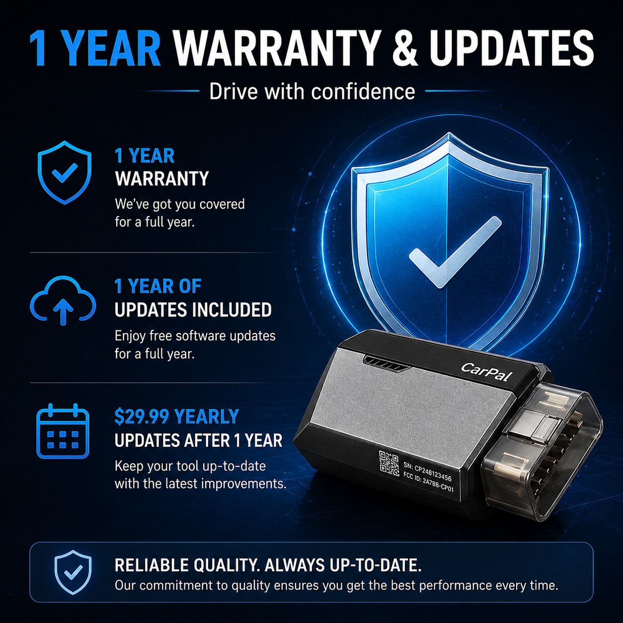 TOPDON CarPal OBD2 Scanner Wireless Bi-Directional All System Diagnostic Tool