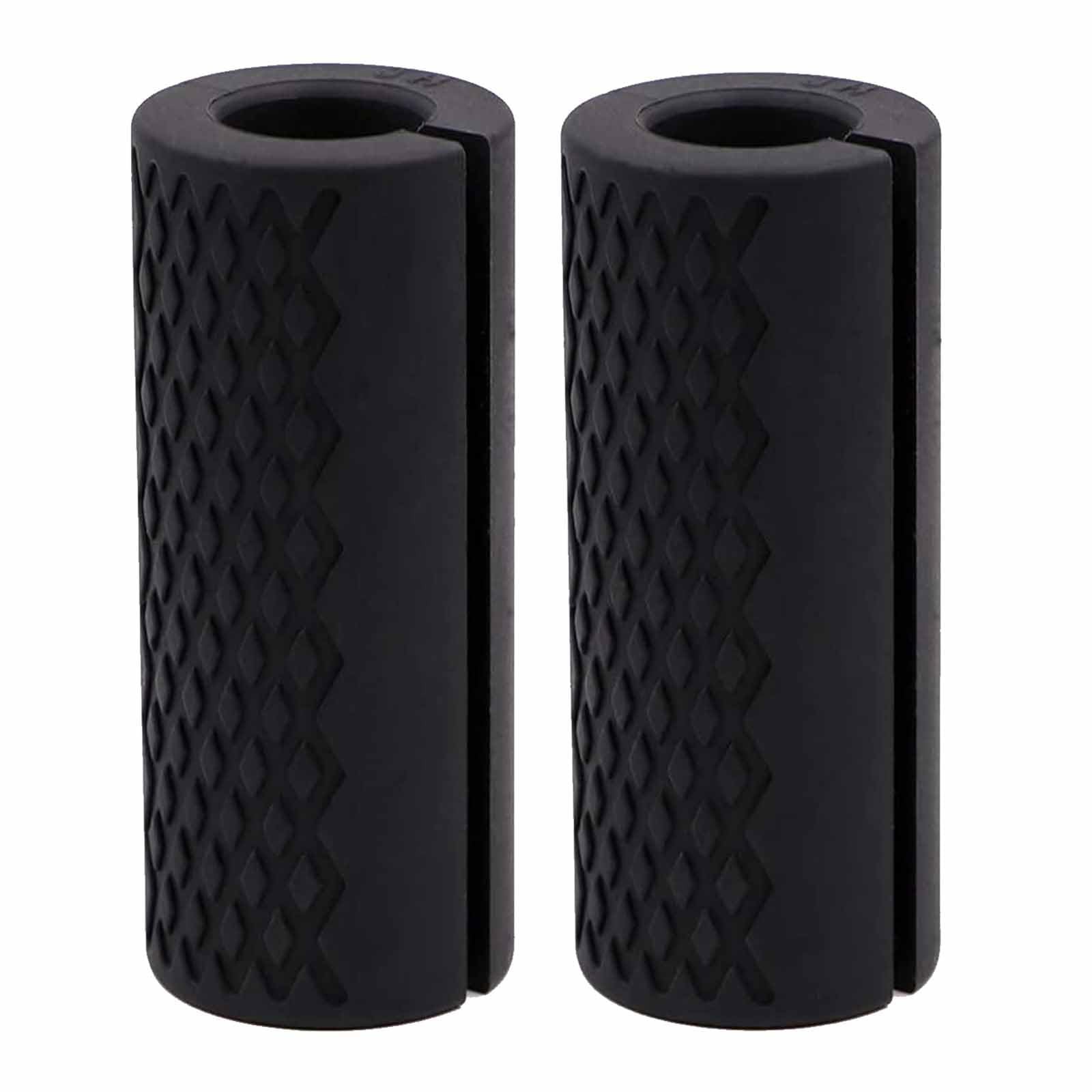 Thick Dumbbell & Barbell Grips for Weightlifting - High-Density Silicone Rubb