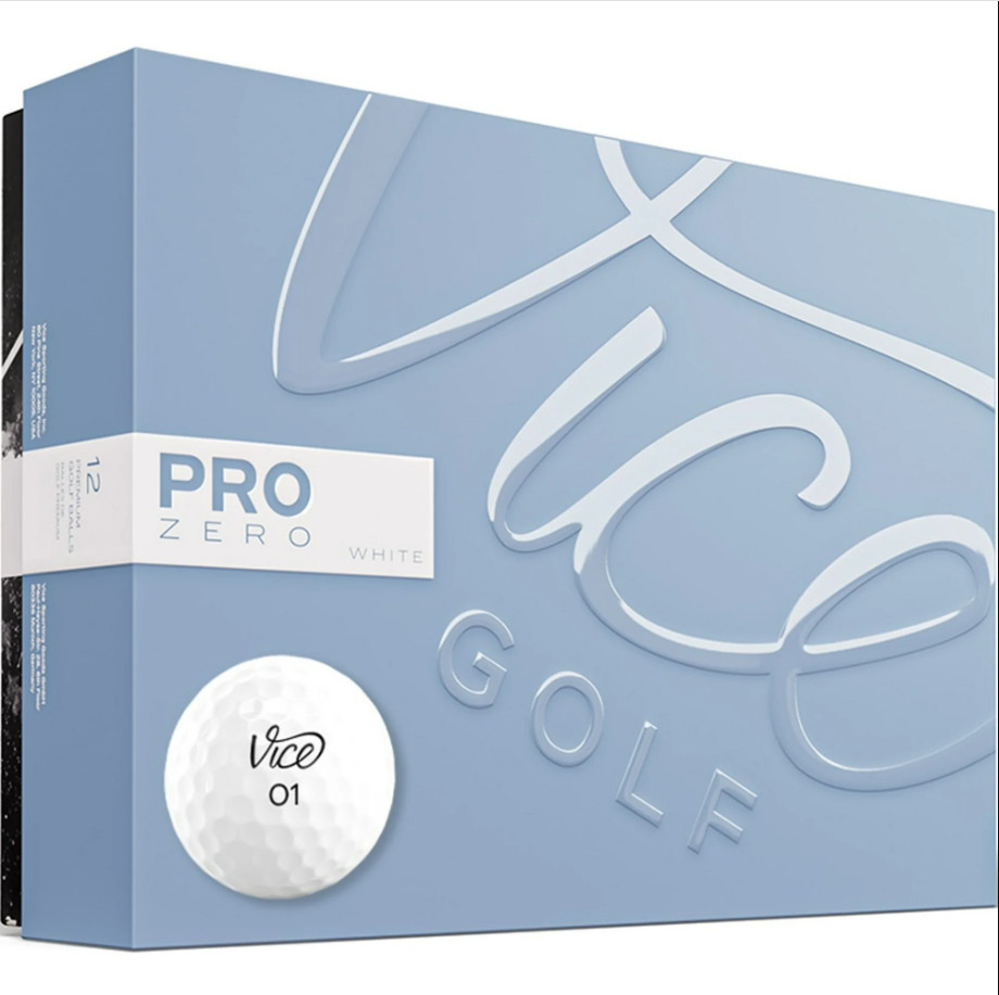(2 pack) Vice Golf Pro Zero White 1 Dozen Balls