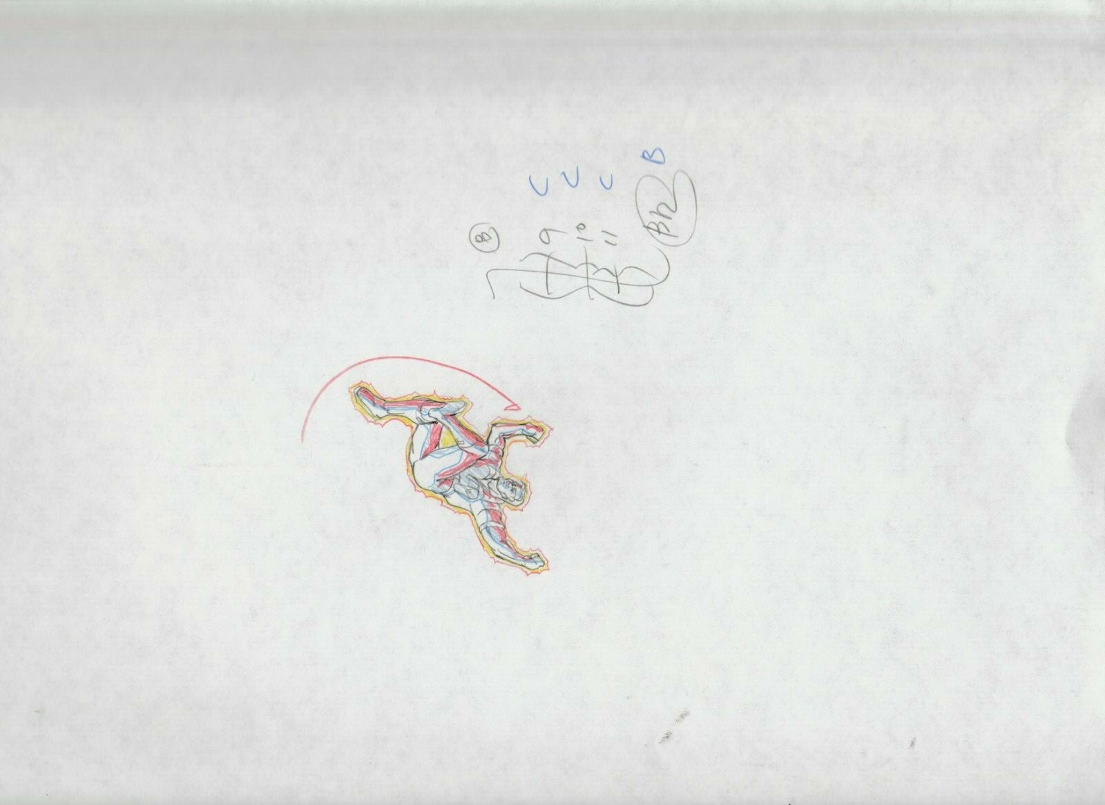 GI JOE Cartoon 12.5x10.5" Animation Production Drawing FN+ 6.5 SC444 B8/12-60