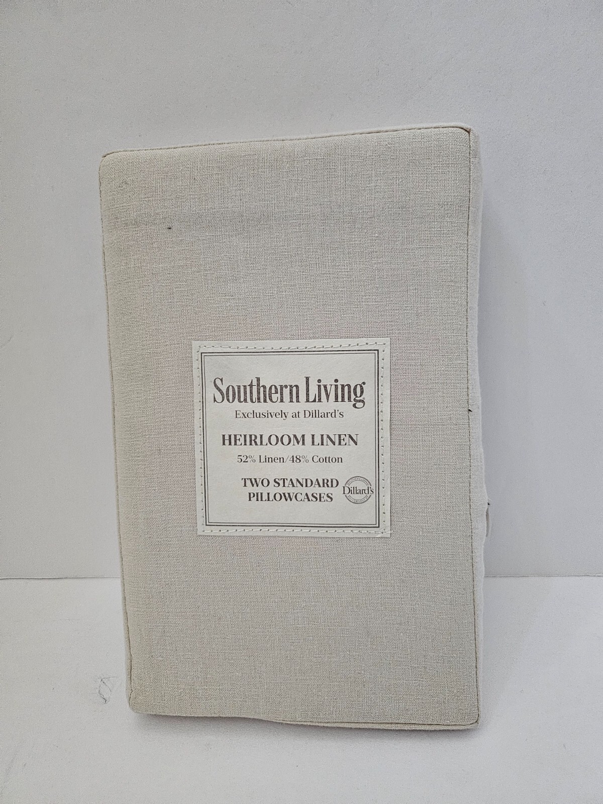 SOUTHERN LIVING HEIRLOOM LINEN PILLOWCASES SET OF 2 TURTLE DOVE STANDARD NEW