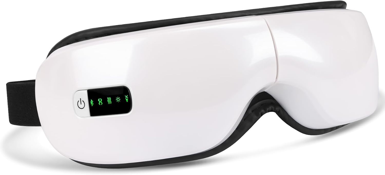 Eye Massager with Heat Migraine Relief Massager Bluetooth Eye Mask for Dry Eyes