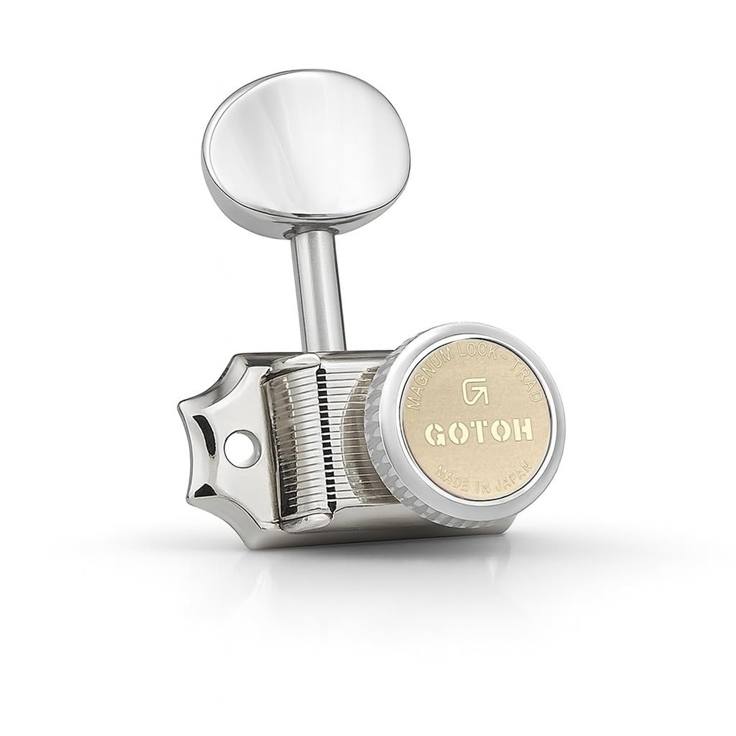 Gotoh Locking Tuners - 6 in a line - Magnum Lock Trad (MG-T) - Nickel