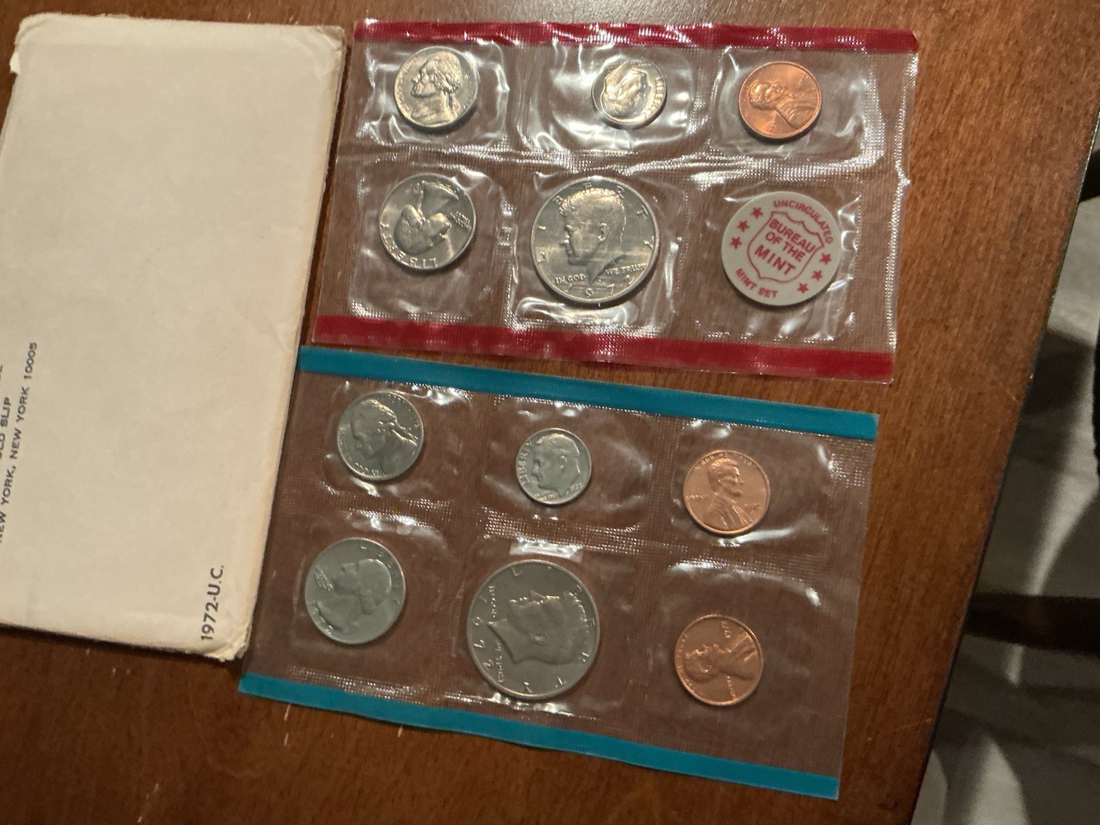 U.S. Mint 1972 Uncirculated Set $1, 50¢, 25¢, 10¢, 5¢, 1¢