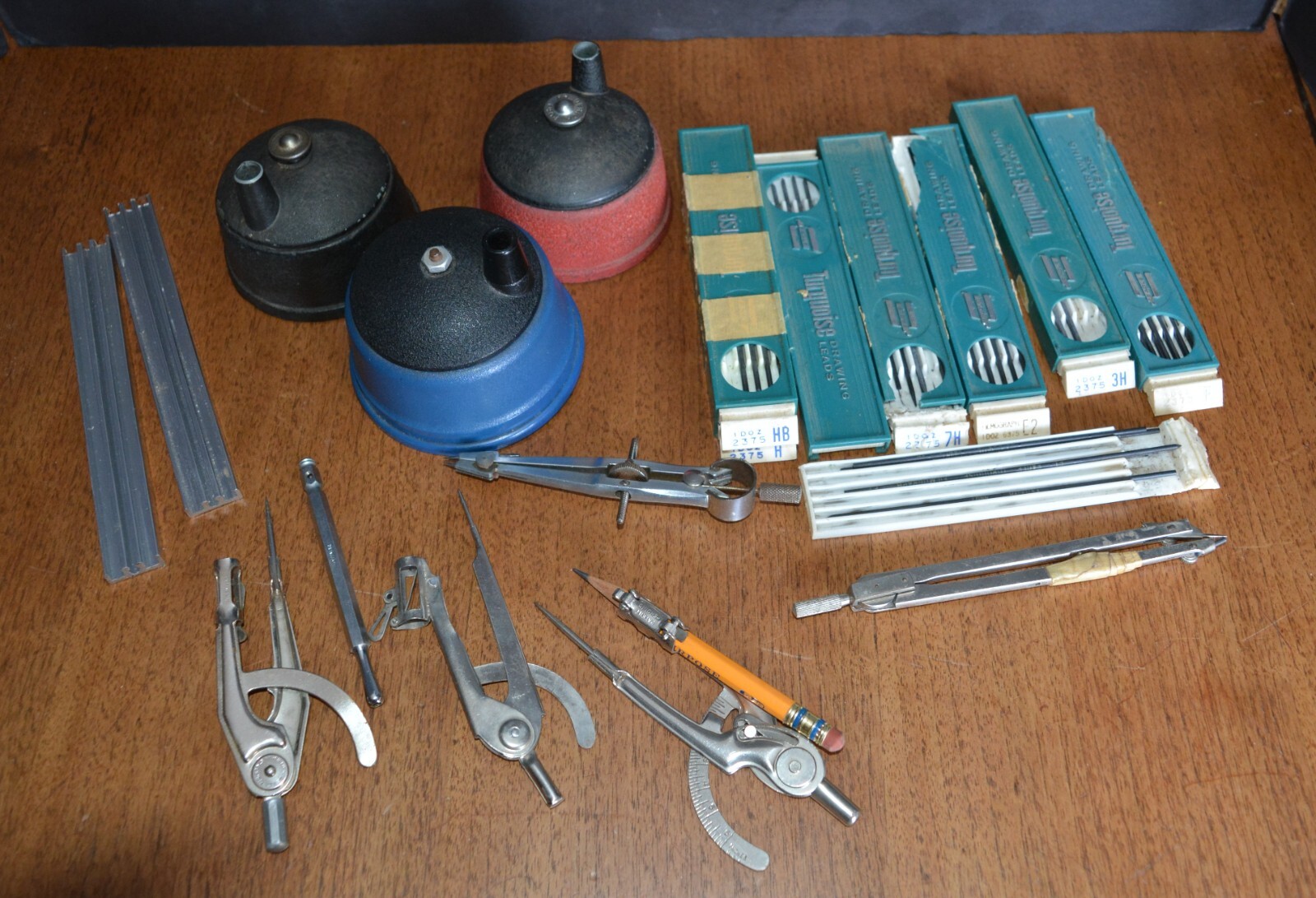 VTG Mechanical Pencil Sharpeners Draftsman Compass Tools Leads LOT