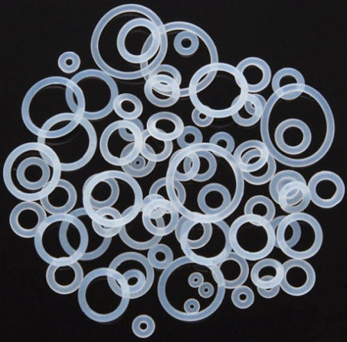 PAIR CLEAR RUBBER BAND O RING REPLACEMENT PLUG GAUGES TAPER EAR PIERCING JEWELRY