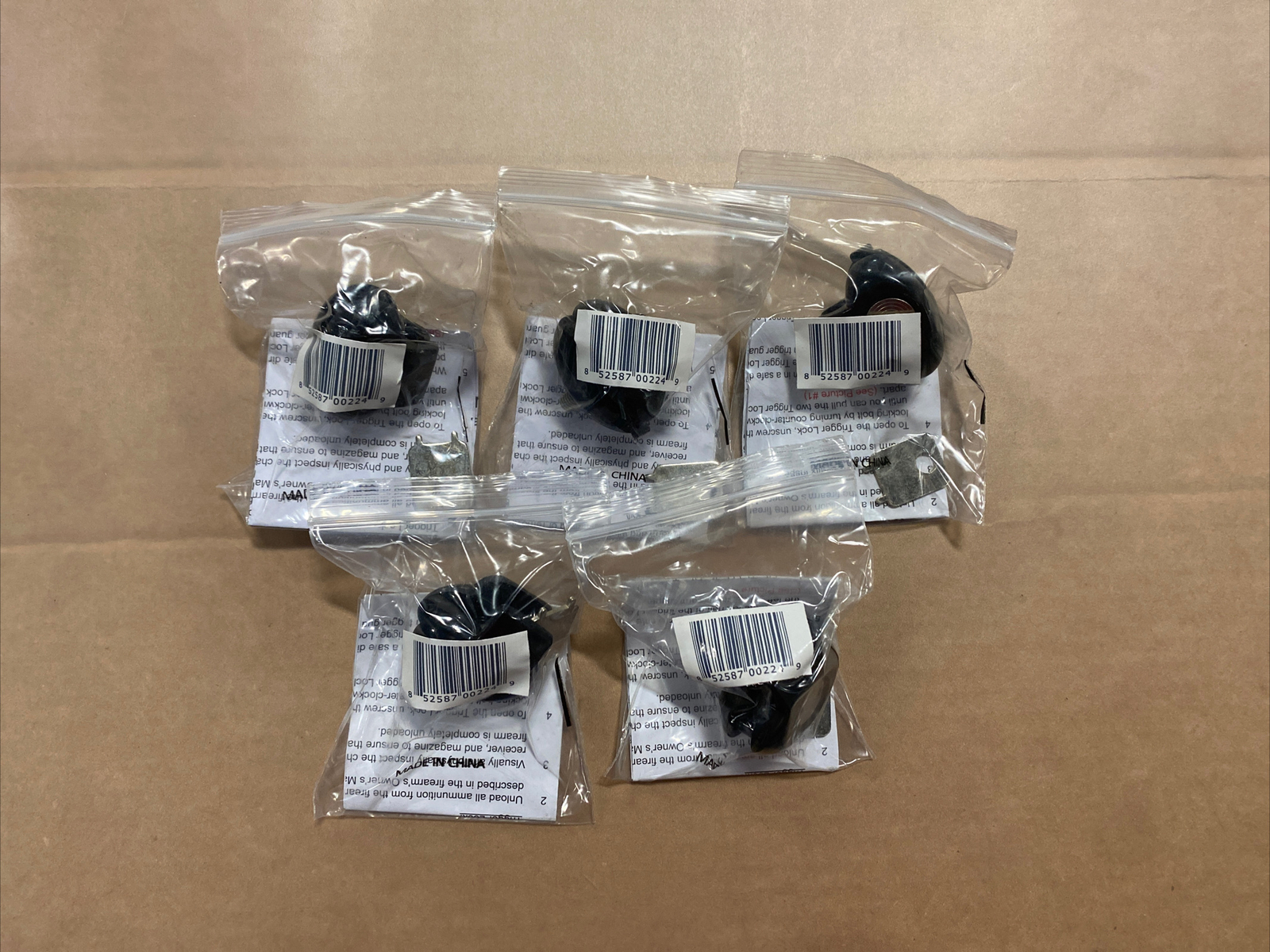 UNIVERSAL TRIGGER LOCK  SMALL POLYMER 5 PACK!!! (SMAL)