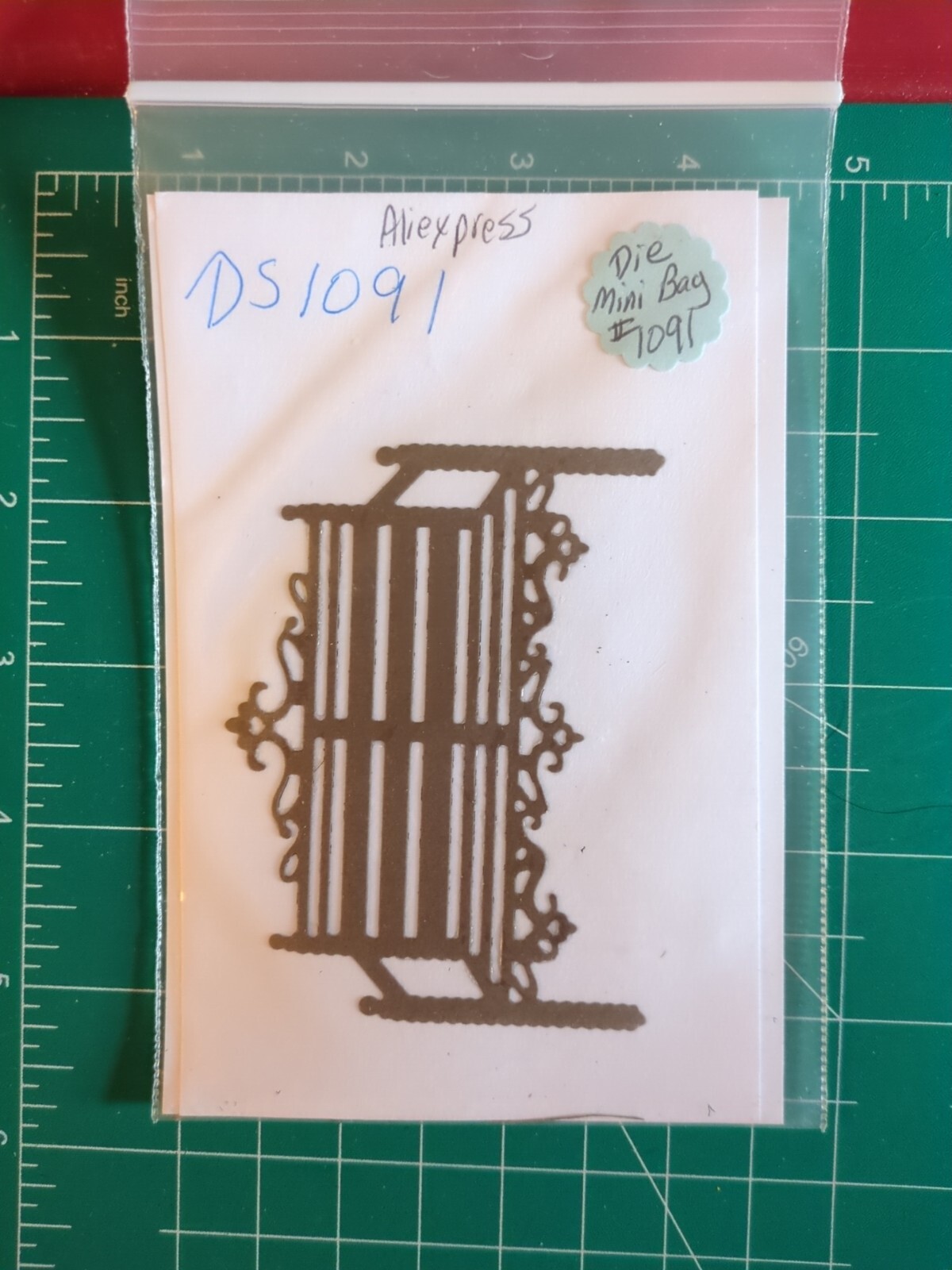 Used Thin Metal Die Cut Tool 4 Sizzix & Spellbinder 1091 Victorian Park Bench Fl