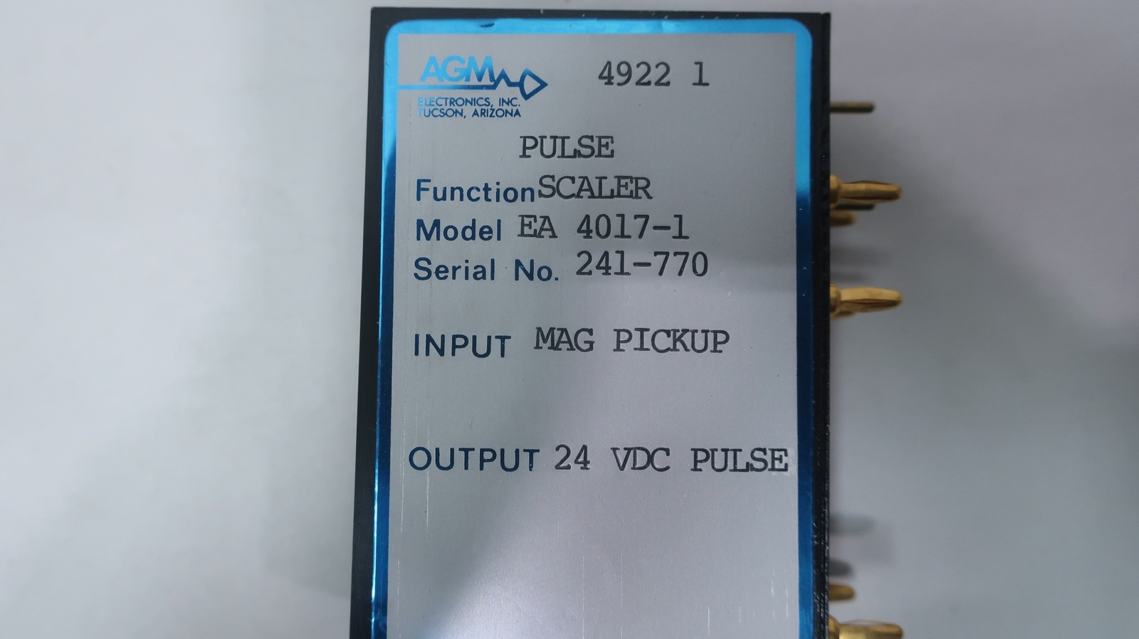 Agm EA 4017-1 Pulse Scaler 24v-dc