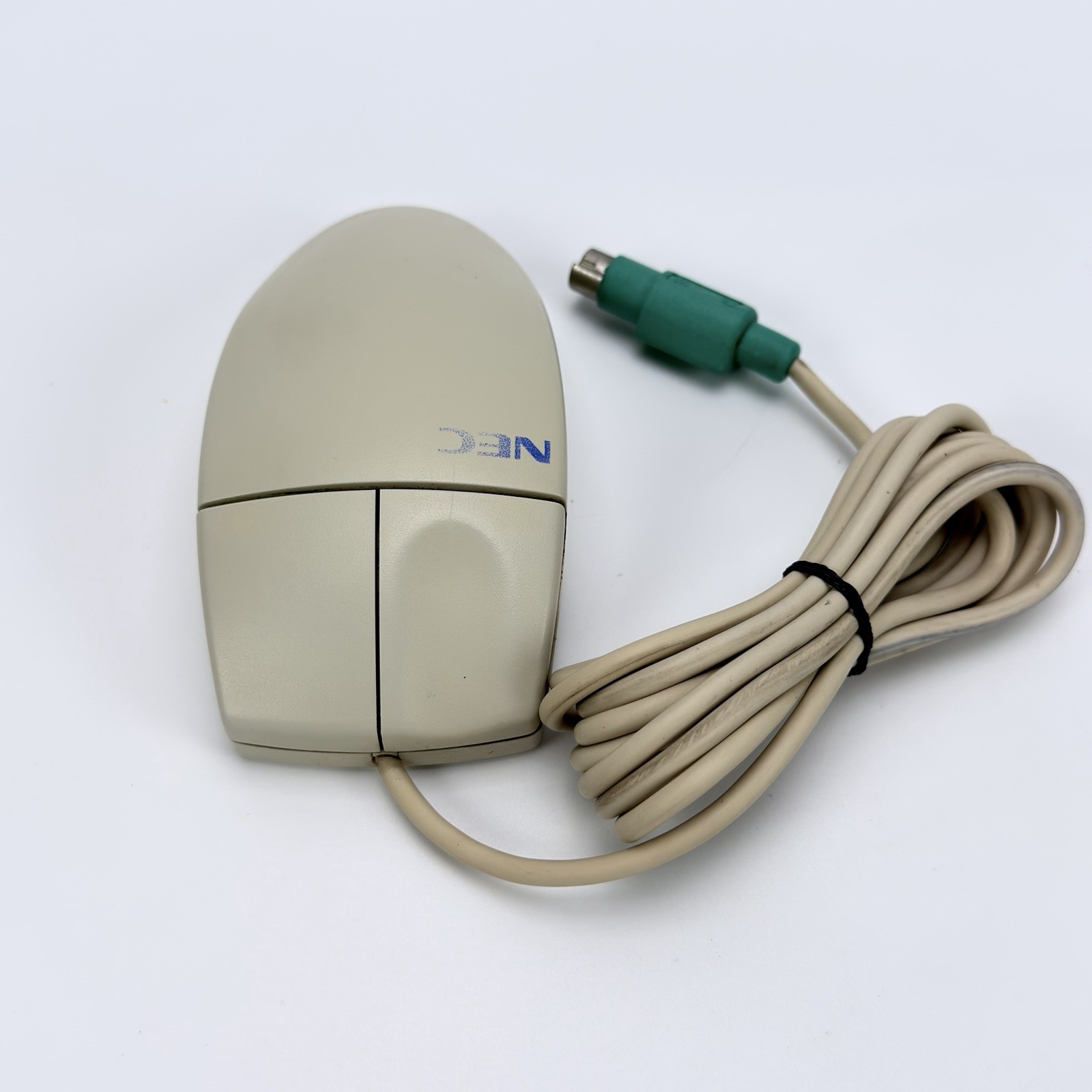 Vintage NEC 2-Button Clicker PS2 Mouse Model: M-S34-6MD Rolling Ball