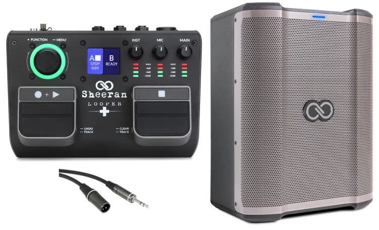 Sheeran Loopers Looper + Pedal with Busker Portable 200-watt Battery-powered PA
