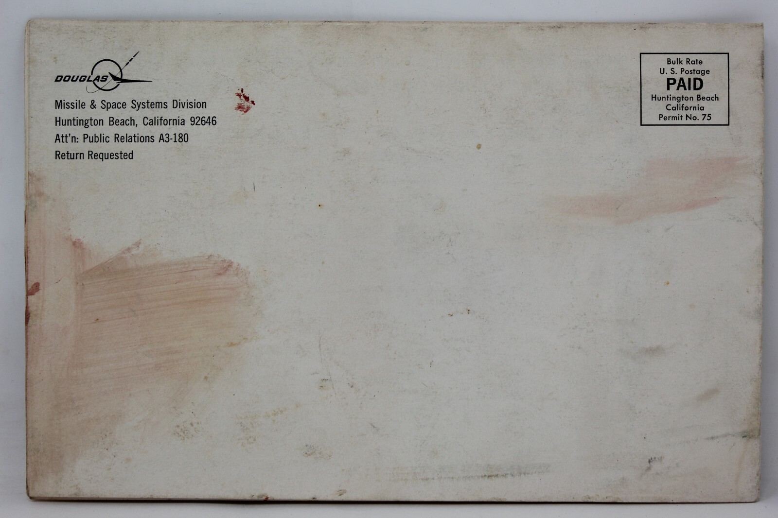 Douglas Space Vehicles Fold Out Mailable Advertisement Space Systems Division