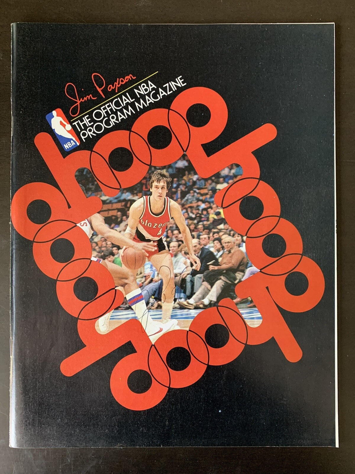 1983 NBA Program Trailblazers Autographs - J. Paxson, J. Lamp, D. Buse, C. Natt