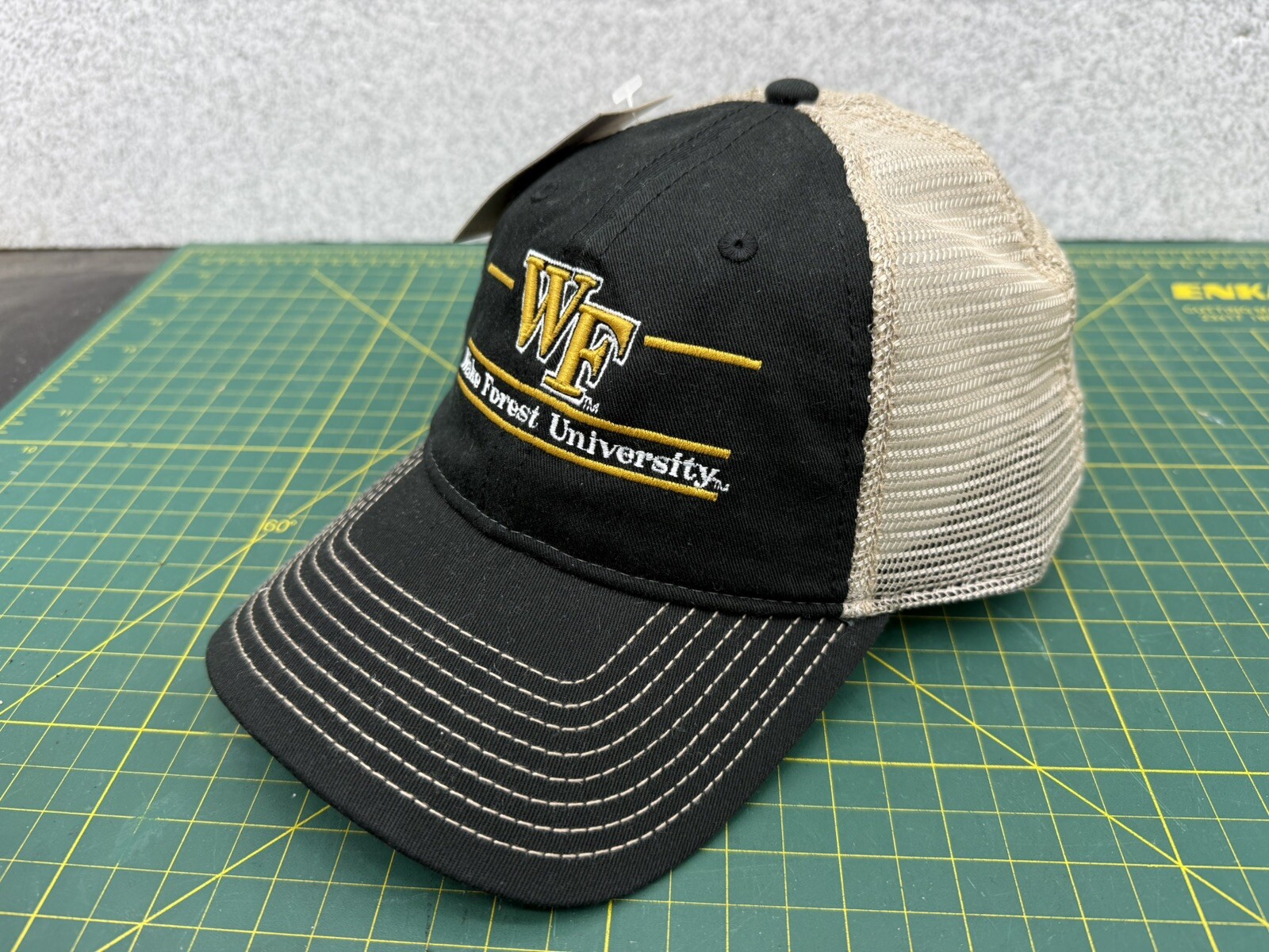Wake Forest University NCAA Split Bar 3 Line Embroidered Cap Hat by The Game