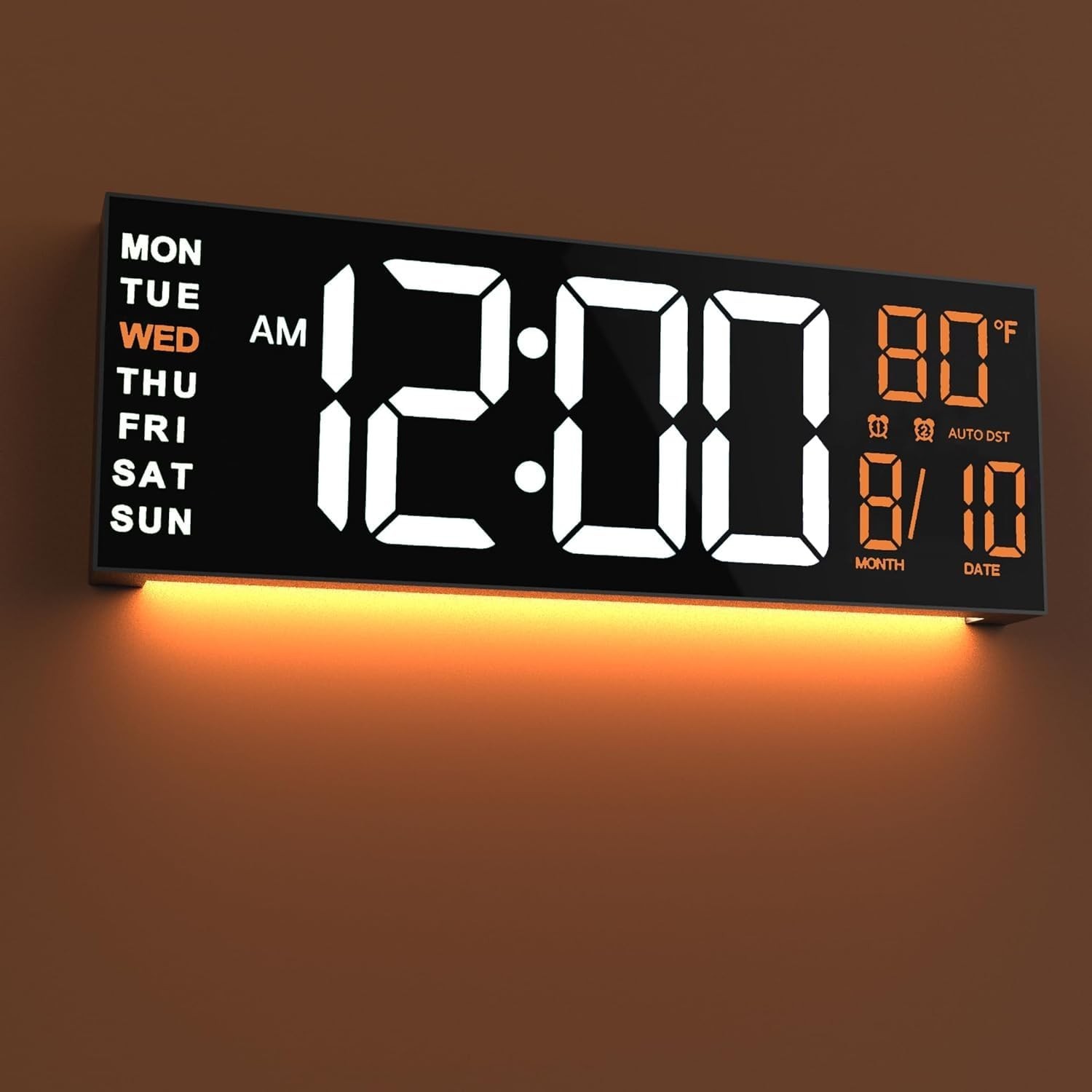 JALL 16" Large Digital Wall Mount Clock, Count Down Timer, Alarm, Big LED, RG...