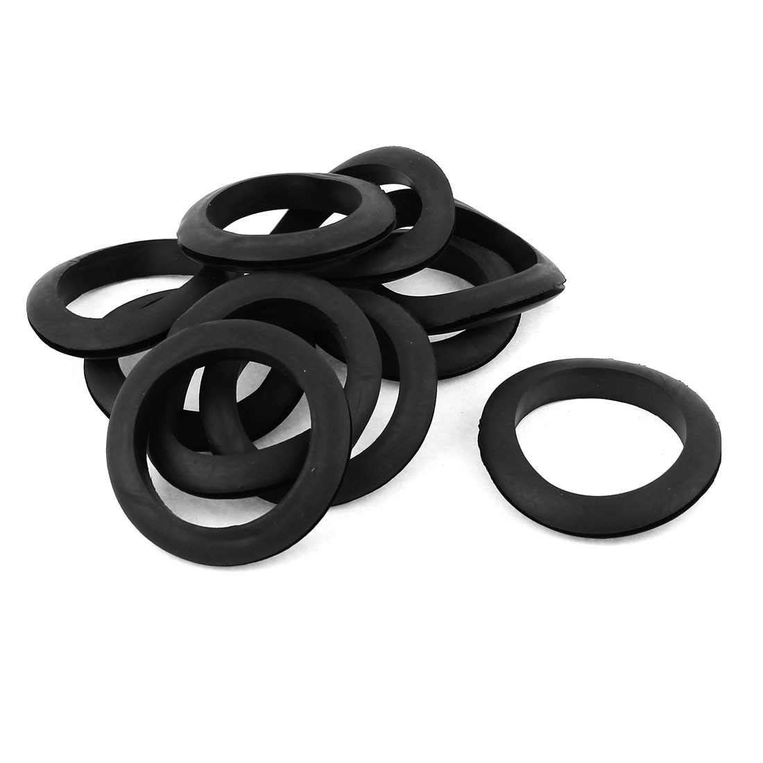 50mm Inner Dia Black Rubber Armature Bar Wire Grommets Gasket Protector 10 Pcs