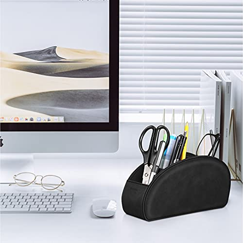 Remote Control Holder with 5 Compartments, E Anti-slip Desktop Caddy Storage