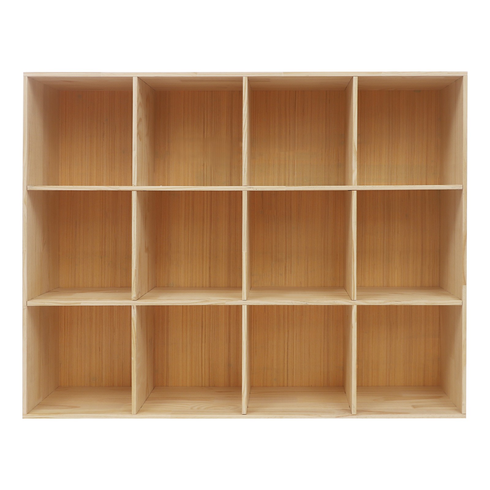 12-Cube Storage Shelf Bookcase Floor 3-Tier Storage and Display Cabinet for Home