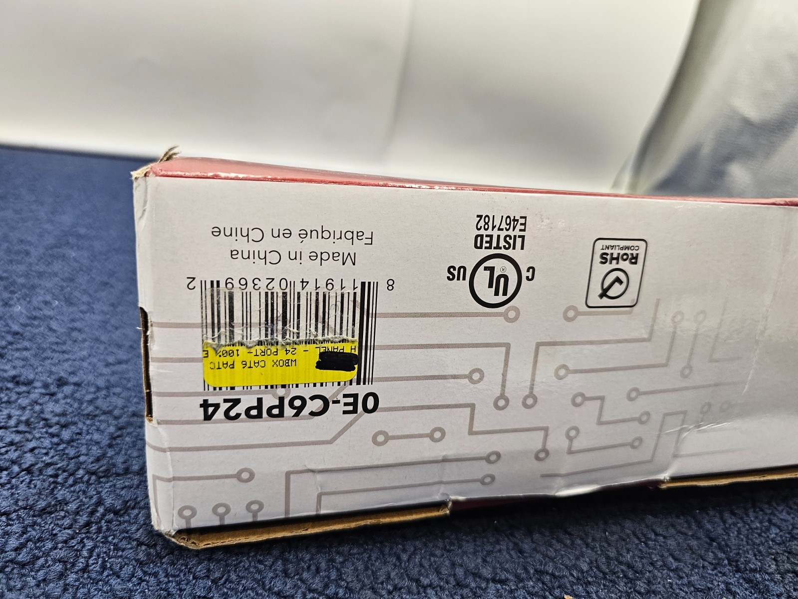 ADI PRO 0E-C6PP24 CAT6 24-Port Patch Panel 19 inch 1U Rack Mount