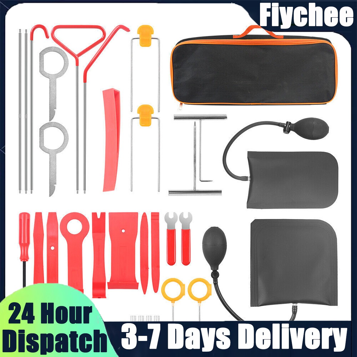31Pcs Emergency Auto Tool Kit Car Door Window Lock Out Repair US Stock
