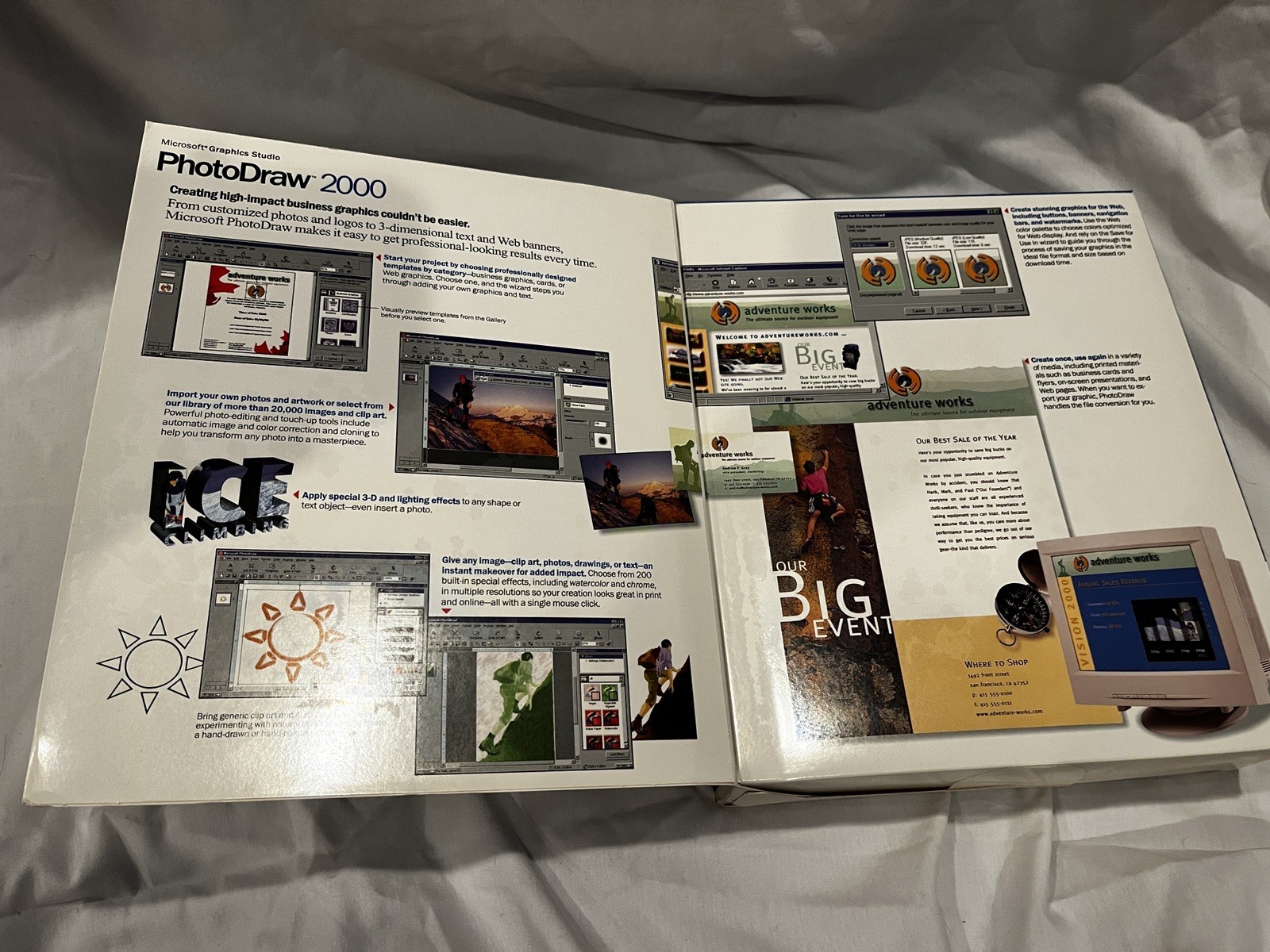 Sealed Microsoft PhotoDraw 2000 V1 Rare Charity Edition Unarchived Extra Program