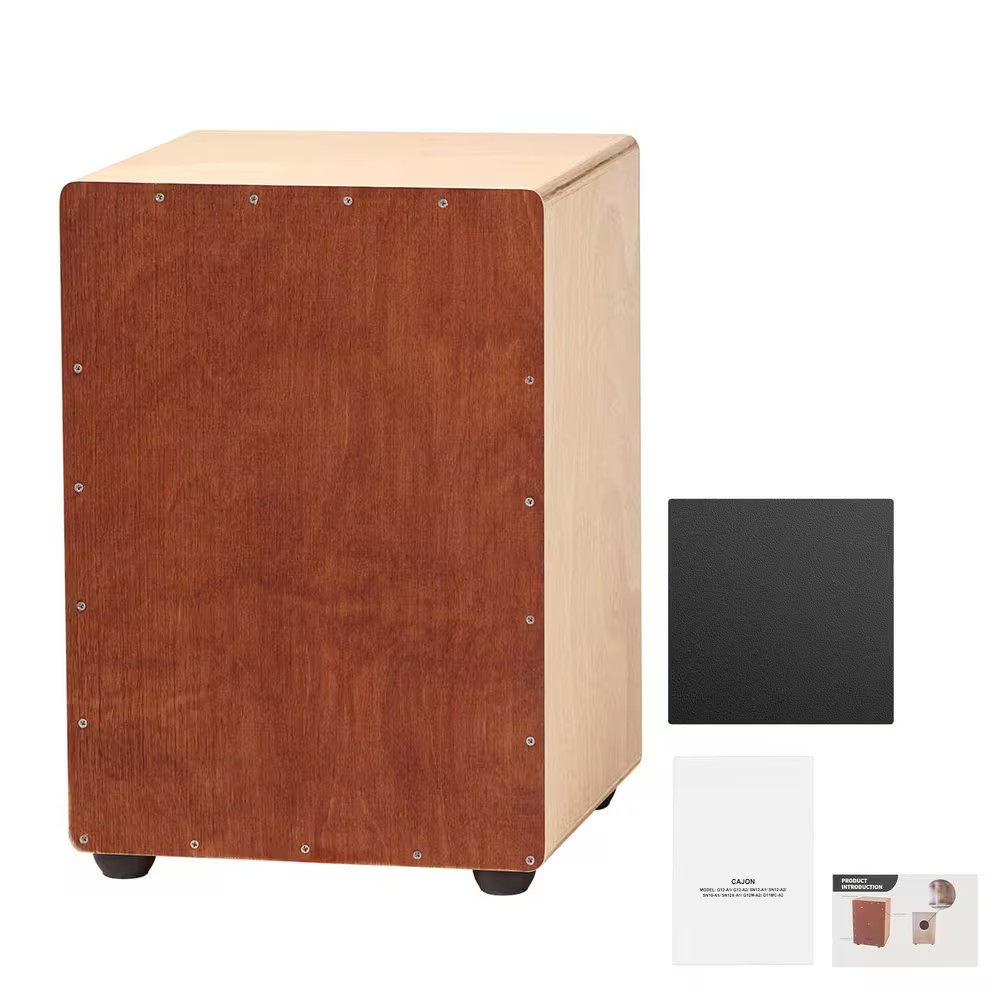 Cajon Box Drum 12 X 12 In. X 17 In. W/ Internal Snare Wires Lightweight Wooden P