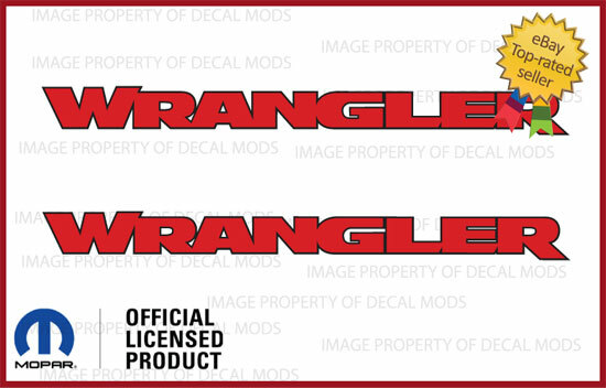 2007 - 2018 Jeep WRANGLER Hood Vinyl Decals Graphics Stickers JK Red Black FJ3Y9