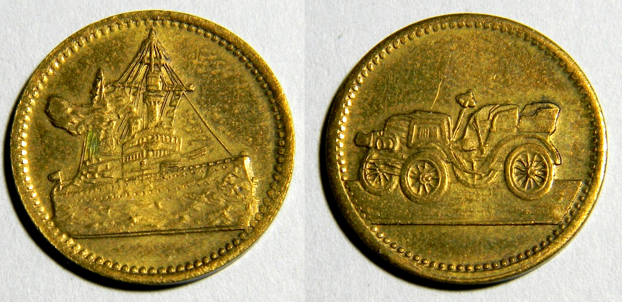 Germany  Spiel Marke Counter Token Ship / Car (S-143)