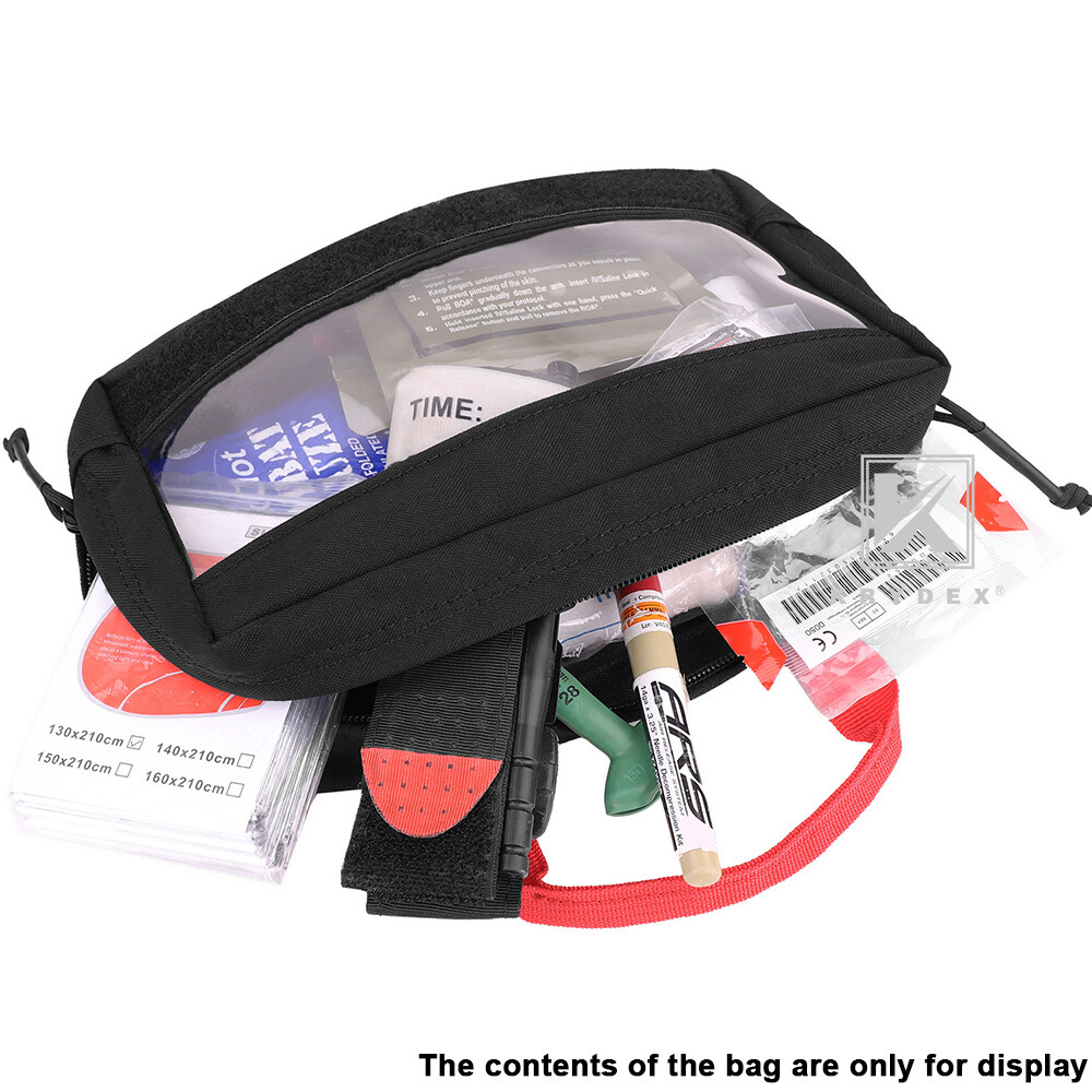 KRYDEX Clear Top Insert Pouch Medical Bag Organizer Hook & Loop for D3 Backpack