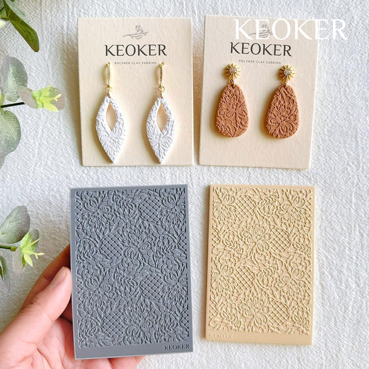 Lace Texture Mat for Polymer Clay, Lace Molds for Polymer Clay, Works with Polym