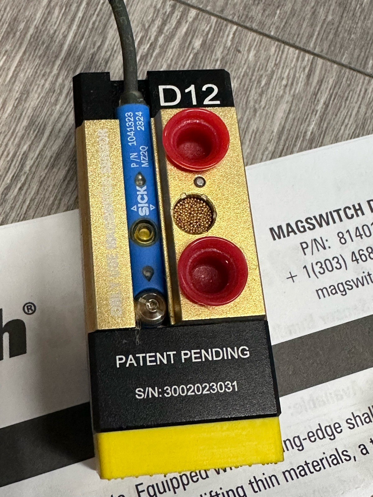 Magswitch D12 with Sick sensor kit Magnetic Gripper Tool P\N 81401541