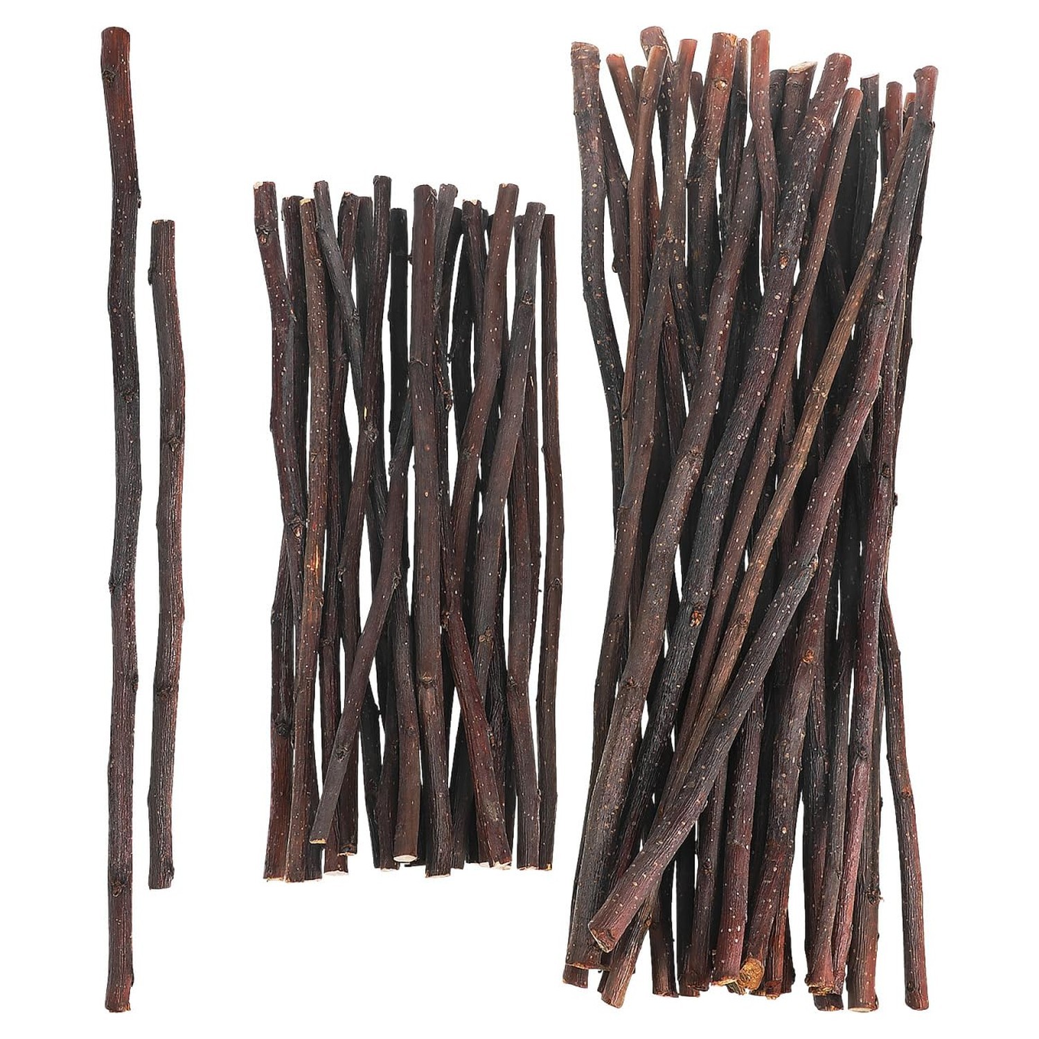 Craft Sticks, 50Pcs Wood Twigs for Crafts 7.8" and 12" Wood Log Sticks Long W...
