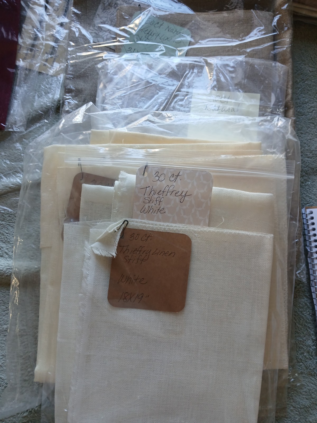 30 count Linens, Natural, White & Ivory Lot