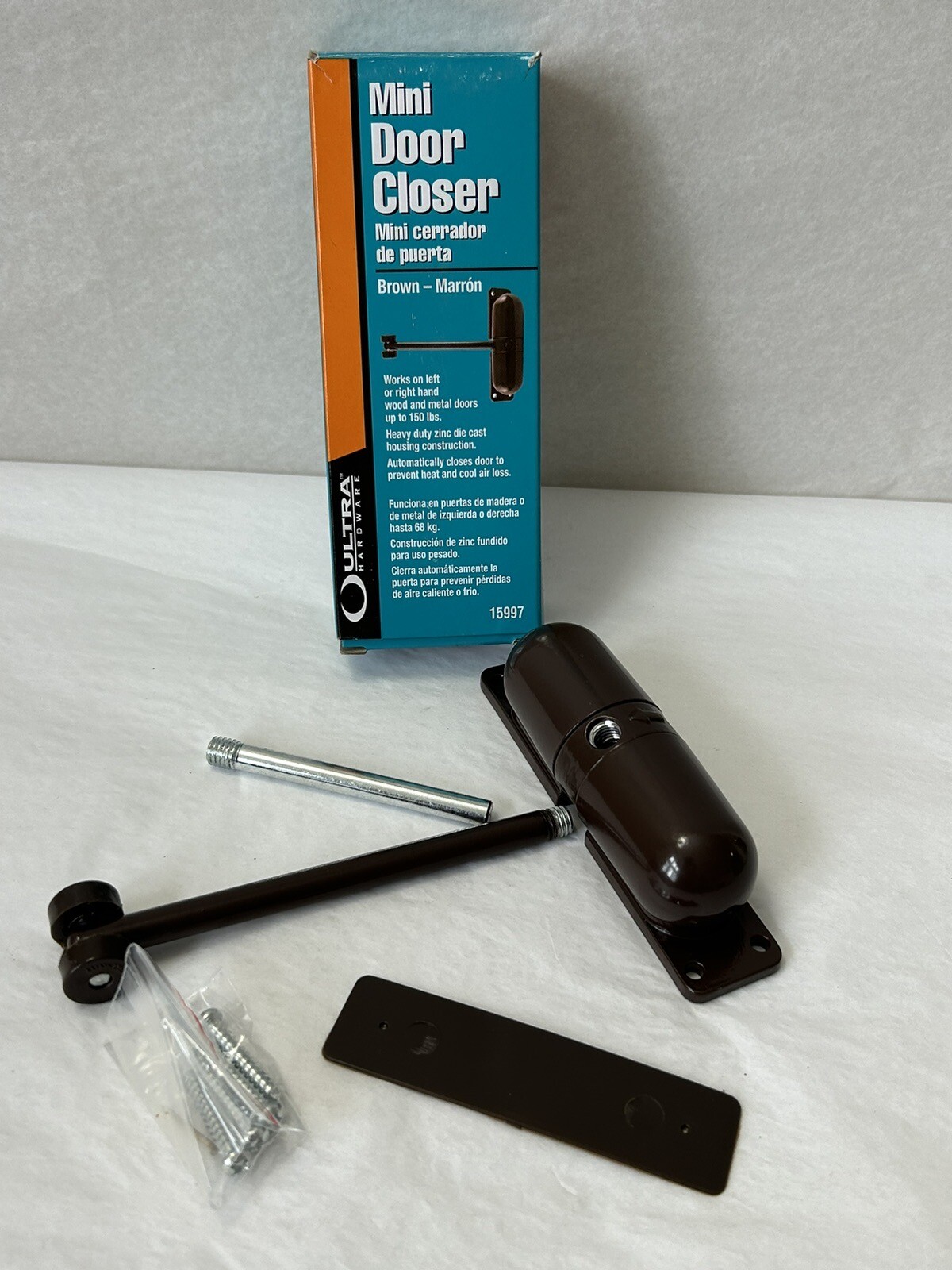 New Ultra Hardware Heavy Duty Mini Door Closer Wood And Metal Doors (R19)