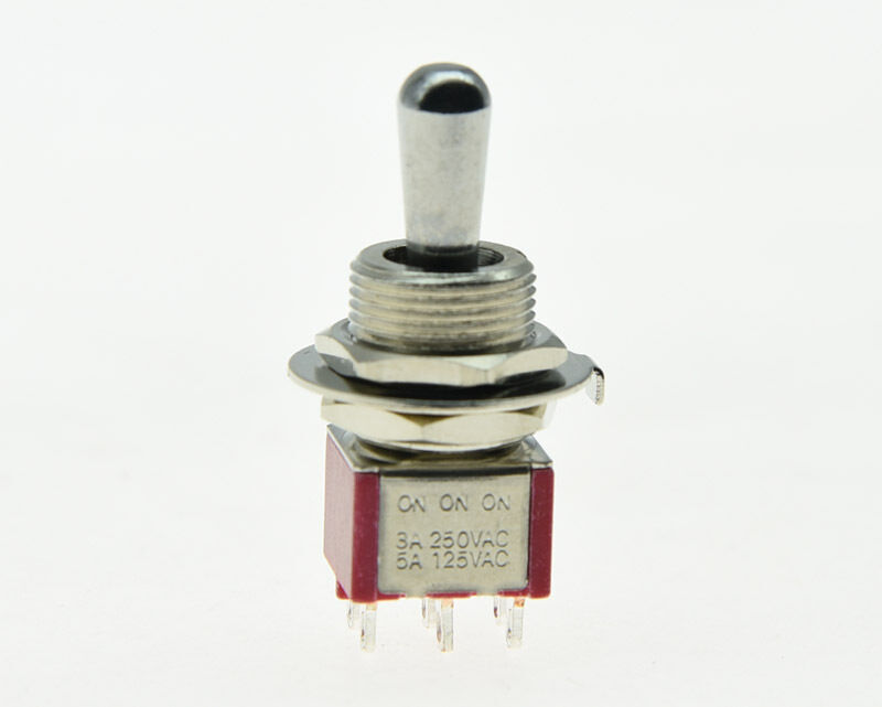 Guitar DPDT 3 Way ON/ON/ON Toggle Switch Sealed Fat Bat Toggle Amplifier Switch
