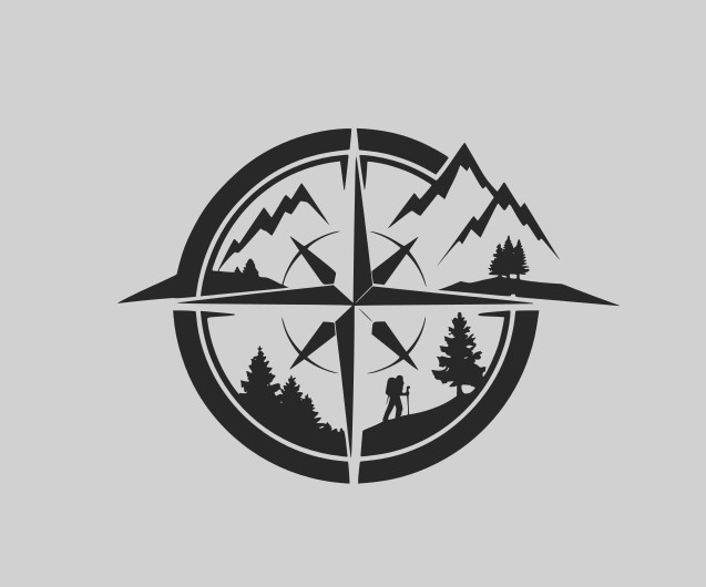 Compass 20cm Vinyl Sticker Car Caravan Motorhome Camper