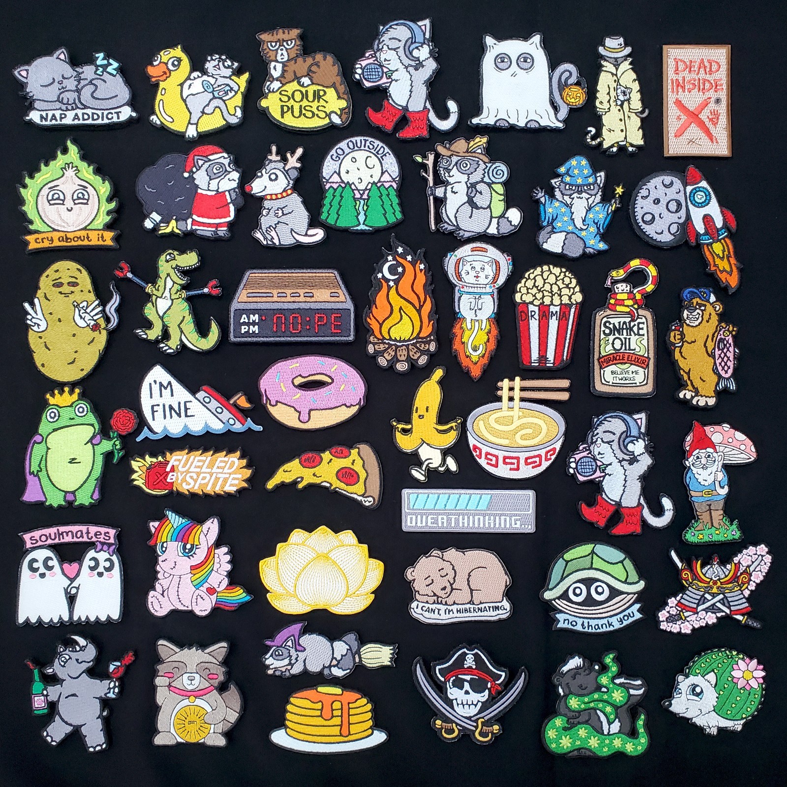 Hook and Loop Morale Patch Lot – Overstock Patches – Random Assorted Designs