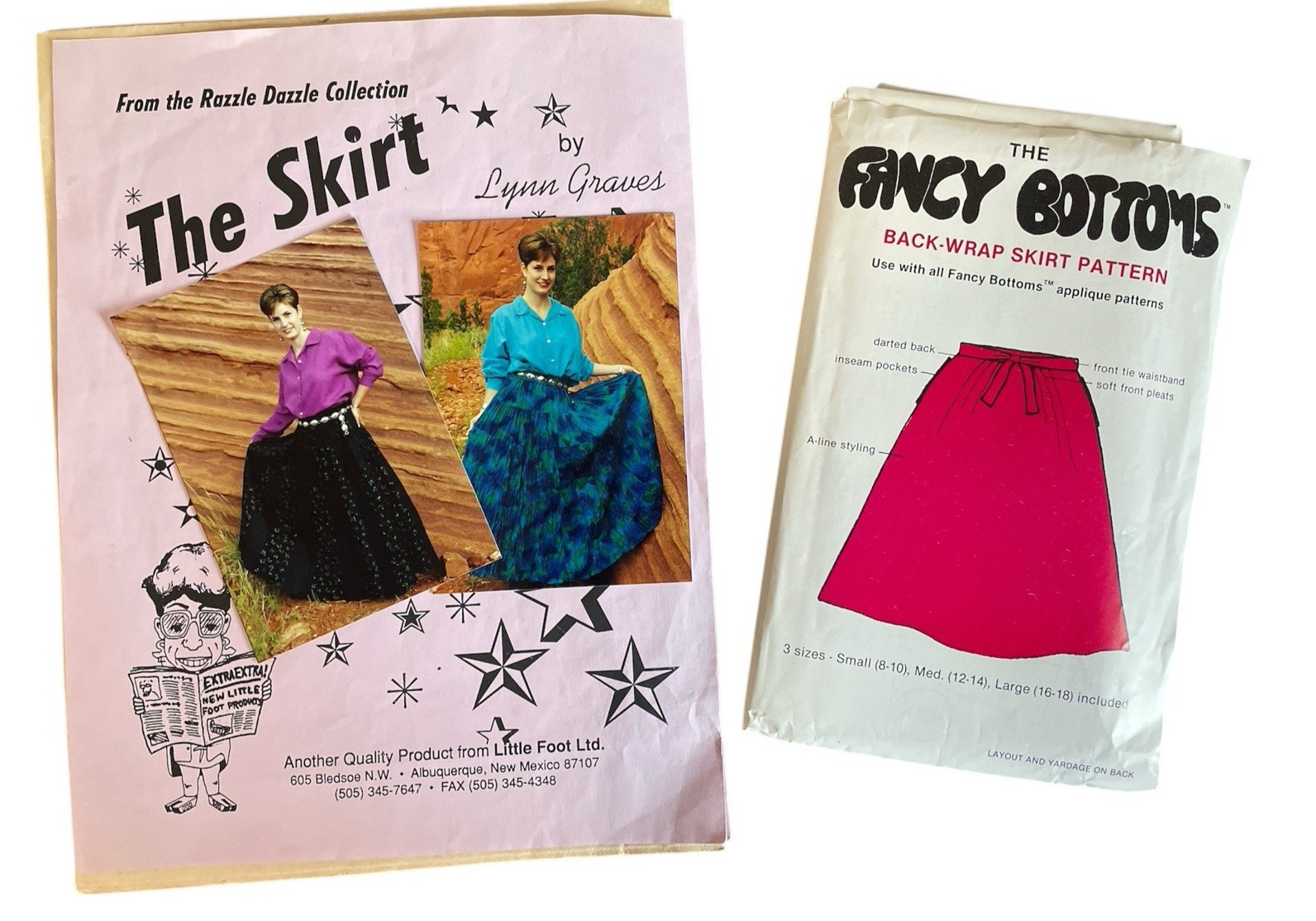 Two Wrap Skirt Patterns Razzle Dazzle Collection Lynn Graves Fancy Bottoms Uncut