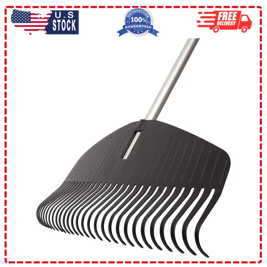 Fiskars Poly Leaf Rake 67 inch Lightweight Garden Tool