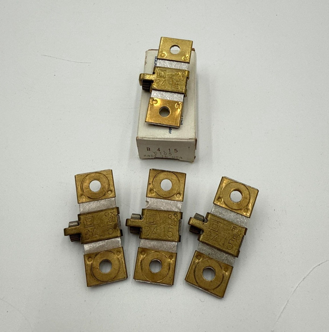 4PC Lot Square D B4.15 Thermal Overload Heater Element Unit B415 2.99-3.70 Amp