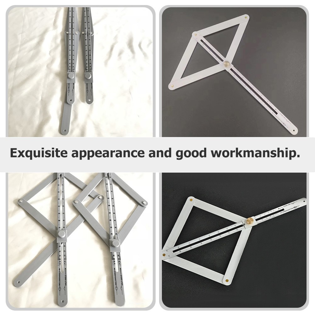 Diagonal Ruler Multifunctional Protractor Measuring Tool for Woodworking