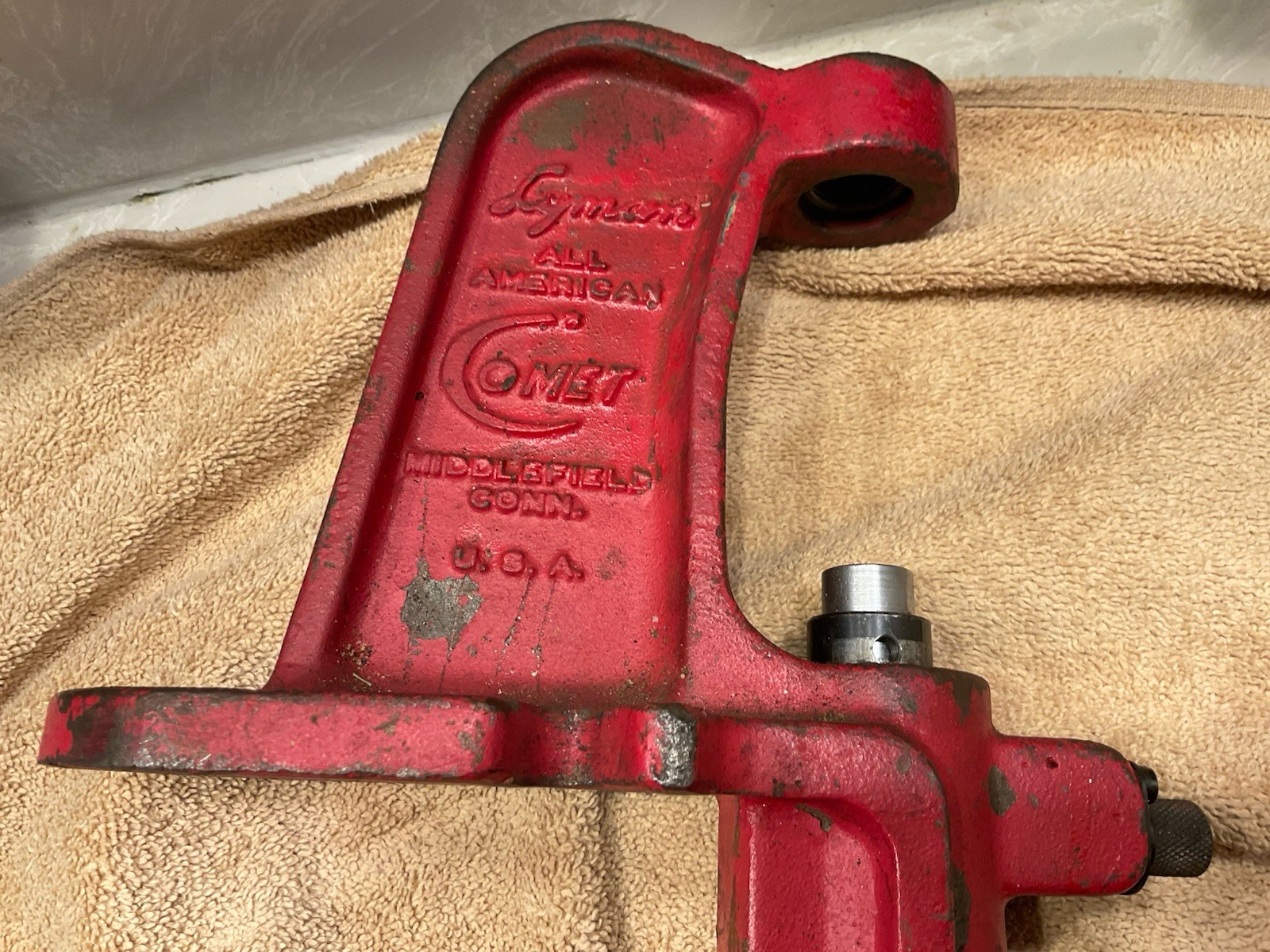 LYMAN All American Comet Single Stage Reloading Press In Working condition