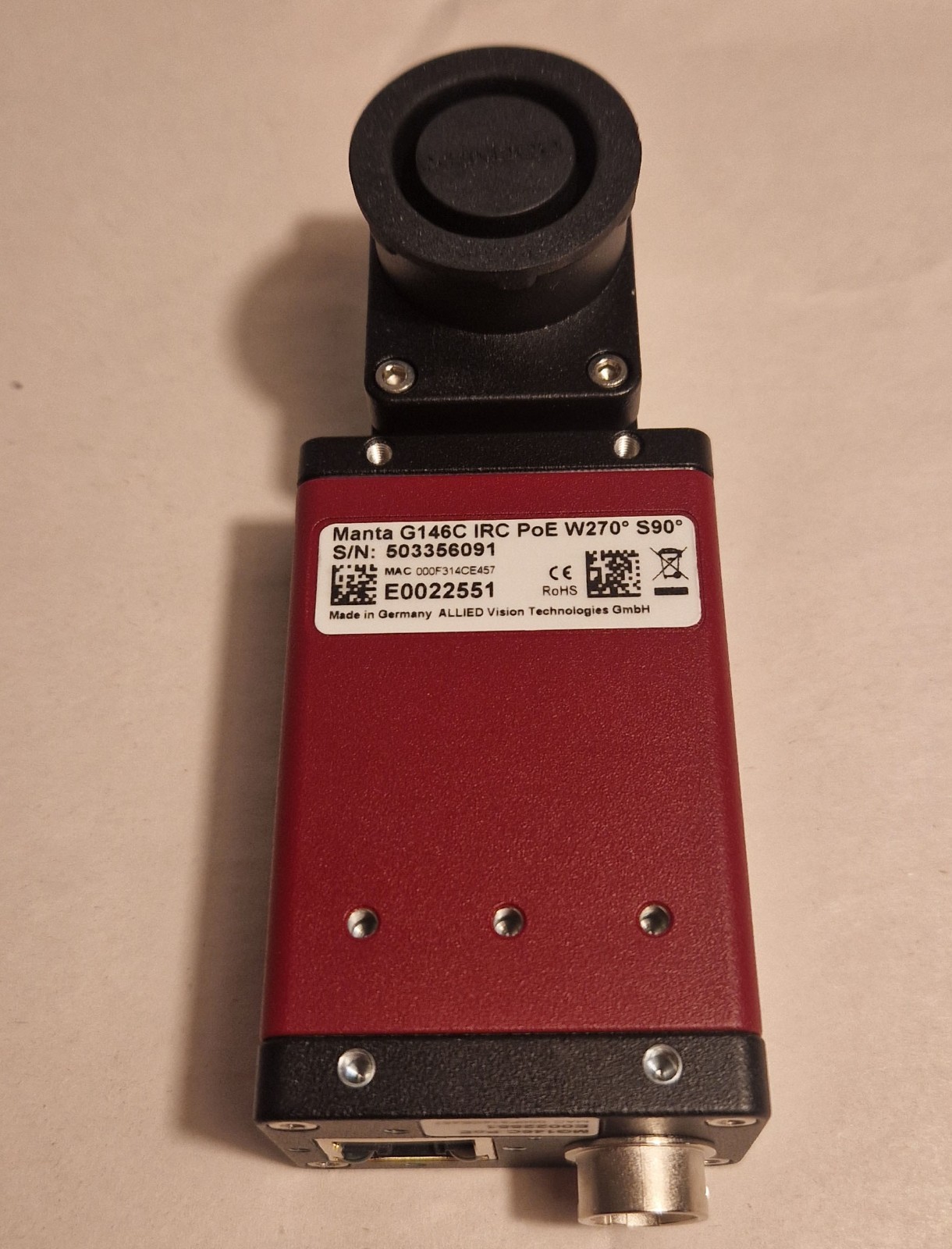 Allied Vision Manta G146C IRC PoE W270 S90