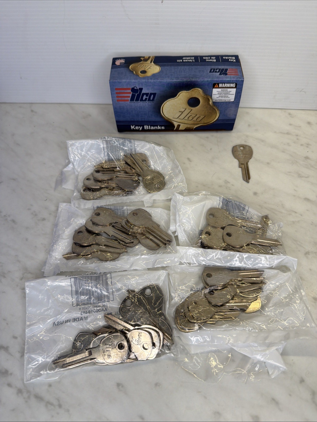 50 Key Blanks – Ilco USA 1646R Key Blanks Usps Mailbox Keys. NEW in Box
